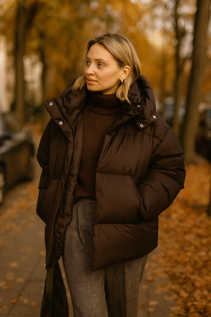 Doudoune Oversize Chocolat