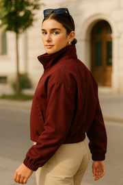 VESTE BORDEAUX ÉLÉGANTE